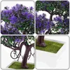 Fiori decorativi 2 pezzi piante artificiali albero bonsai in vasi alberi arredamento di pino realistico