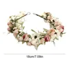 Fleurs décoratives mariée Band Hair Band Floral Crown Simulation fait main articulations Sweet Flower Bandband Po Props for Wedding Festival Party