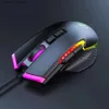 Ratos imice t70 mouse de jogos com fio adequado para pubg esports color brilhante rgb programável 8d 6 velocidades dpi mouse de jogos ajustáveis Y240407