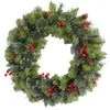 Decorative Flowers Christmas Hanging Garland Lighting Simulation Wreath Festival Theme Multifunctional Party Year Decor Props