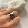 Eheringe Vintage ethnischer Stil Naturstein für Frauen Mädchen Statement Finger Ring Antike Silber Farbe Metall Schmuckparty Geschenke
