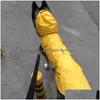 Vêtements pour chiens arc-de-papier sweat à sweat imperméable veste pluie poncho vêtements de pluie pour animaux de compagnie avec bande réfléchie des chiens extérieurs accessoires