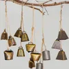 Feestbenodigdheden Vintage touw Cowbell Kerstmis metalen klokken Crafts Creativiteit Huisinrichting Wandhangende decoratie Wedding