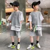 Clothing Sets Boys Summer Suit 2024 Boy Children's Short Sleeve T-shirt Shorts Clothes Kids For 4 6 8 10 12 Years