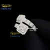 Toptan Fiyat Iced Out 925 STERLING Gümüş VVS Moissanit veya CZ Moissanite Moda Takı Yüzükleri