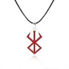 Keychains Lanyards Red Emalj Nyckelring Behelit Symbol Oil Dropping Alloy Pendant Halsband för manliga och kvinnliga rollspelsmycken gåvor Q240403
