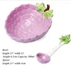 Schalen 1pc Creative Keramik Cartoon Fruchtform Erdbeer/Wassermelon Schüssel Löffel Home Kitchen Restaurant Supplies Salad Geschirr
