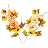 Fleurs décoratives 2 pcs fleur branche citrouille Halloween Garland Fall Fall Decor plante en plastique