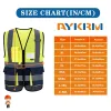 Abbigliamento aykrm ad alta visibilità giubbotti riflettente tasca zip hi viz welftecy whifcoat costruzione logo multi personalizzata