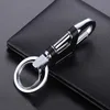 Keychains Lanyards Classic Mens Keychain Car Luxury Hållbar och bekväm press Keyring Bracket Jewelry Accessories Christmas Gift Q240403