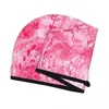 Towel Girl Hair Drying Hat Pink Botanical Cap Bath MicrofiberTowel Absorption Turban