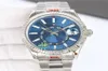 Skydweller Gold Watch Man Wristwatch Ice Out Watch 43mm 904L rostfritt stål Jubileum Rem Golfvatten motstår uomo arabisk urtavla whi9711701