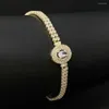 Brangle 2024 Gold Color Bracelet Princess For Women Anniversary Gift Jewelry Wholesale Moonso S8249