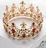 Barock Wedding Bridal Queen Crowns Luxury Sparkle Pageant Rhinestones smycken tiaras hårtillbehör kvinnor glänsande pannband fash9896798