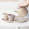 TeAware Setleri Yaratıcı Sevimli Gurd Fincan Çaydan Teapot Hanehalkı Modern Sadelik Seramik Oturma Odası Tepsisi Rüzgar Öğleden Sonra Çay Yurt Seti