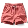 Running Shorts 2024 Summer Men Outdoor Ice Silk Pocket Drawstring Design Elastic midja Bekvämt andningsträning