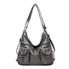 Totes 2024 Spring Multi Pocket Large Capacity Women's Handbag Retro Trend Fashion High Appearance Shoulder