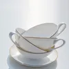 Tasses Saucers Creative Coffee tasse et soucoupe Set Os Bos Chine Mug Mug d'après-midi d'après-midi