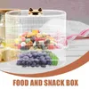 Servis uppsättningar Candy Plate Snack Case Transparent container serverande Tray Torkad frukt söta nötter Kakor Kreativ inredning