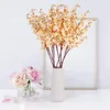 Decoratieve bloemen 8 pc's orchideeën zijde nep in bulk kunstmatige voor binnenbuiten Wedding Home Office Decoratie (champagne)