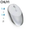 Adapter Bluetooth 5.0/3.0 2.4g Wireless Mouse Rechargeable Ultrathin Silent Mause Ergonomic Portable Mice for Xiaomi Phone Pc Laptop