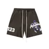 Shorts masculins RRR123 Shorts 1 1 LETTRES DE LABBIT IMPRESSION LA VINTAGE PANTAL SUIVERS LAVE