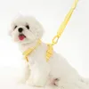 Hundekragen Feste Farbe Einfaches Haustier liefert Nylon Haltbares Brustgurt Welpe Schnauzer aus dem Leinen Set klein und mittel