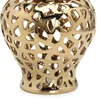 Vaser lägger till en touch av glamour till din heminredning med denna Ambrose Chrome Plated Ceramic Vase Crystal Embellishments Gold