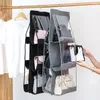 Aufbewahrungsbeutel Tasche Hanging Handtaschen Organizer Garderobe Schrank Transparent Dreidimensionaler Kasten Haus