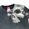 Y2K Retro Gothic Skull Graphic Print T Shirt Punk Oversizes Men Kobiety luźne tshirt harajuku hip hop streetwear tops 240325