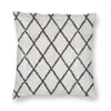 Геометрическая черно -белая черно -белая текстурная крышка 45x45 см дома 3D Принт абстрактный рисунок для дивана с двойной стороной