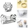 Baking Moulds 4pcs/set Cookie Cutter Pet Dog Bone Shaped Stainless Steel Mold DIY Cake Sugarcraft Pastry Biscuit Mould Kitchen Tool