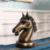 Konst och hantverk Kreativitet Animal Head Statue Horse Head Female Simulation Animal Handicraft Furnishins Modern Home Decoration Accessoriesl2447