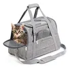 Cat Carriers Crates Hus Ny Pet Bag Style Cat Dog Outing Crossbody Breatble Car H240407