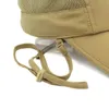 ワイドブリム帽子バケツコネチールメンズ女性UPF 50+サンバイザーハット調整可能釣り付きマスクネックフラップアウトドアキャップQ240403