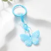 Keychains Lonyards mignons en acrylique résine Plastique papillon des animaux volants clés PENDANTS INSECTS POUR FEMMES MEN AMVANTS Valentin Gift Q240403