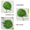 Decorative Flowers 2 Pcs Para Greenery Artificial Plants Vase Indoor Elegant Small Soft Pvc Faux Balls