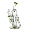 Heady Glass Bong With Glass Bowl 8.7inch Propeller Percolater Double Recycler 4mm Tjocklek 14mm Kvinnlig led XL167