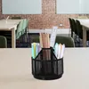 Storage Bottles Rotating Box Organizer Makeup Brush Multifunction Cup Cups For Desk Metal Holder Office