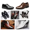 Nouveau créateur de toppoussants en cuir multi-style, chaussures décontractées noires pour hommes, robe d'affaires de grande taille