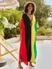 Cozy Plus Size Hand-knit V Neck Bat Sleeve Side Split Kaftan Women Summer Clothing Boho Beachwear Swimsuit Cover Up Q1618