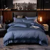 Conjuntos de cama Conjunto simples de cores puras 300TC Cotton egípcio Twin King Size Family Family Flat/Fettle Duvet Cover3/4pcs para casa El