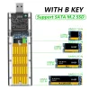 Kapsling M2 SSD -fodral M.2 till USB 3.0 Gen 1 5Gbps hårddisk Kapsling B Key SATA M.2 NGFF SSD Solid State Drive Box Mobile hårddiskdisk