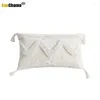 Pillow Handmade Beige Diamond Wave Cover With Tassels Moroccan Style 45x45cm/30x50cm HomeDecoration Sofa