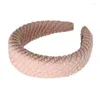 Haarclips Koreaans voor verse gewone vaste kleur hoofdband twill strepen gebreide kanten breed h