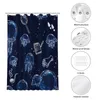 Rideaux de douche Jellyfish fantasme de salle de bain bleu texture peinture de cloison imperméable rideau de décoration intérieure accessoires