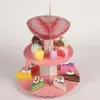 Party Supplies Birthday Dress Up Cake Decoration Flamingo Multi-layer Tray Paper Stand Bread Display