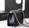10A Designer Bag Luxury Shoulder Bag Mirror High Quality Crossbody Designer Bag High Quality Fashion Black Women's Chain Handbag Small Leather Flip Bag with Box