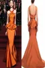 Modest Mermiad Abiti da sera con Sleeveless Peplo Vestidos de Festa Zipper Back Long Sweep Trumpet Prom Gowns3235410