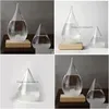 Previsioni meteorologiche artistiche e meteorologiche Crystal Tempo di cristallo 17,5x8 cm gocce l'acqua Storm Glass Bottle Predittore Regali artigianali di Natale Lin4710 DHWKQ